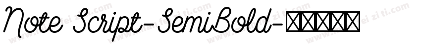 Note Script-SemiBold字体转换